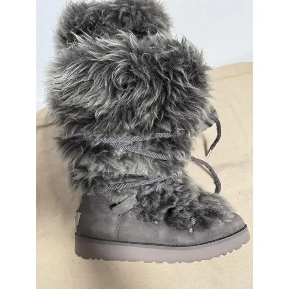 UGG | Shoes | Ugg Boots Womens Size 9 Gray Shearling Fur  display picture 3